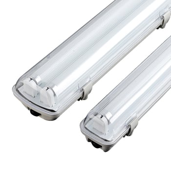 LED T8 lámpa egy- vagy kétsugárzó csővel, tartóval, vészvilágítás tűz esetén, vízálló, nedvességálló és robbanásbiztos ipari műhelyhez