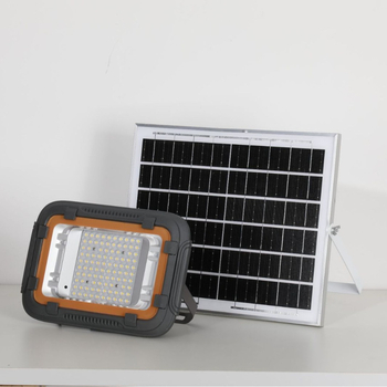 Соларен LED прожектор за външно осветление, IP65, 12 V, 5-18 W, топла бяла светлина, подходящ за баскетболни кортове, тунели, работилници и складове