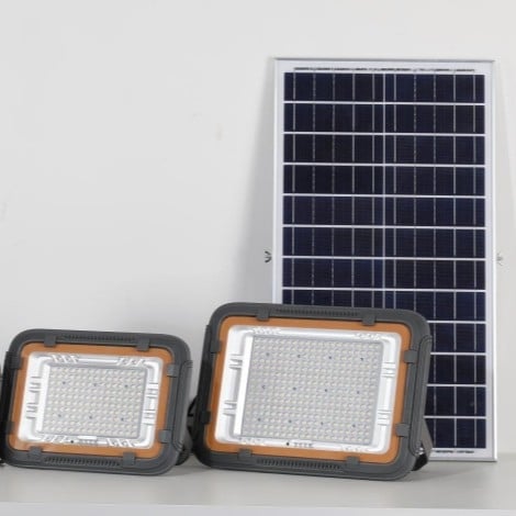 Соларен LED прожектор за външно осветление, IP65, 12 V, 5-18 W, топла бяла светлина, подходящ за баскетболни кортове, тунели, работилници и складове