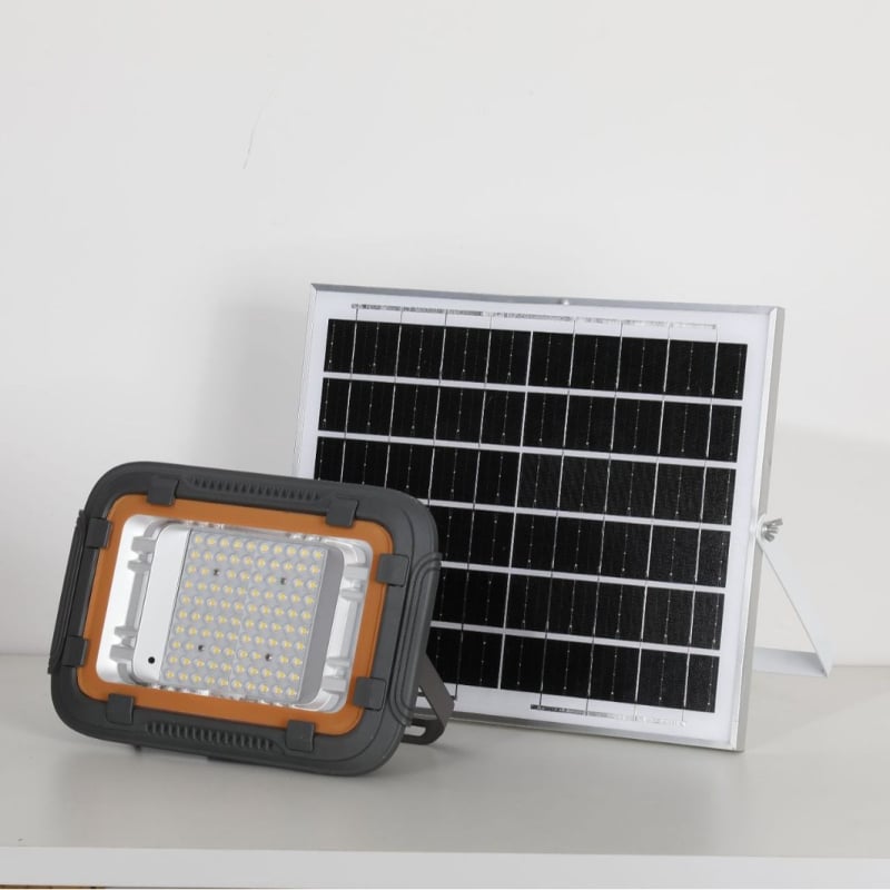Соларен LED прожектор за външно осветление, IP65, 12 V, 5-18 W, топла бяла светлина, подходящ за баскетболни кортове, тунели, работилници и складове