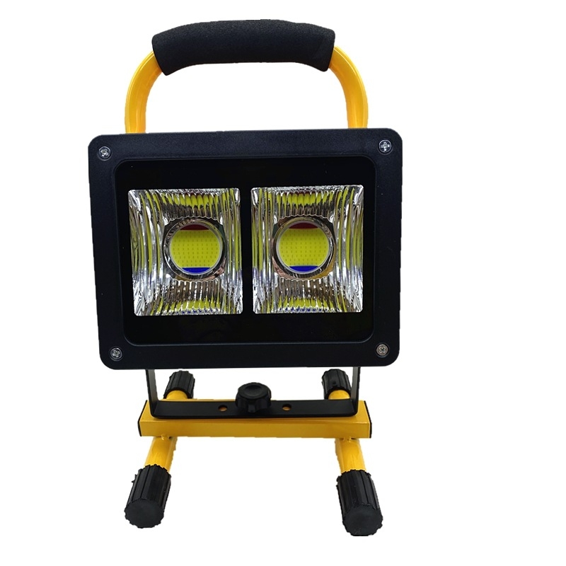 Φορητός προβολέας LED 200W με οθόνη στάθμης μπαταρίας, προβολέας αναζήτησης και σετ κόκκινο‑μπλε φλας προειδοποίησης