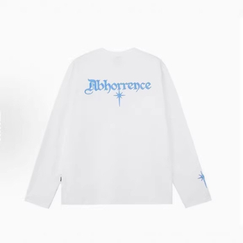 Ανδρικό ελαφρύ μακρυμάνικο T-shirt με όρθιο γιακά, χαλαρή γραμμή για άνοιξη και φθινόπωρο, κέντημα και γεωμετρικό μοτίβο