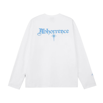 Ανδρικό ελαφρύ μακρυμάνικο T-shirt με όρθιο γιακά, χαλαρή γραμμή για άνοιξη και φθινόπωρο, κέντημα και γεωμετρικό μοτίβο