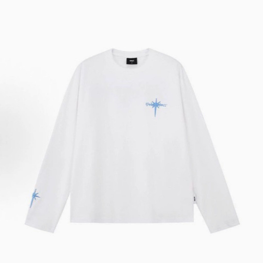 Ανδρικό ελαφρύ μακρυμάνικο T-shirt με όρθιο γιακά, χαλαρή γραμμή για άνοιξη και φθινόπωρο, κέντημα και γεωμετρικό μοτίβο