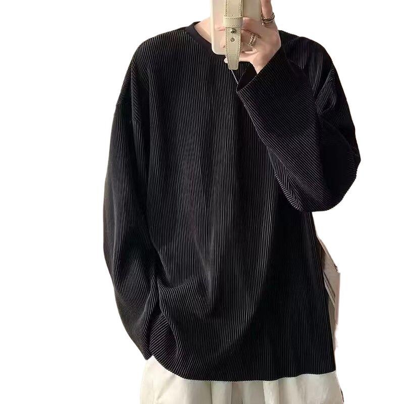 Αντρική μακριμάνικη T‑shirt από ice-silk, προστασία από τον ήλιο, θερινός σχεδιασμός, εξειδικευμένο στυλ μόδας, έμπνευση από κορεατικό στυλ, χαλαρή γραμμή