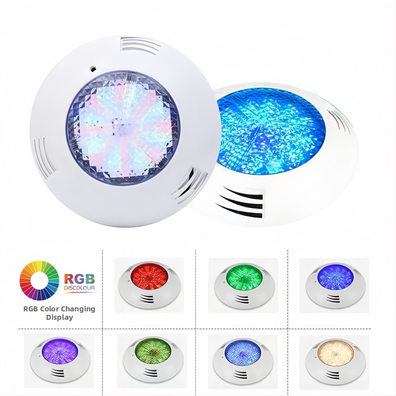 LED podvodné svetlo do bazéna, 12V/24V, RGB, bezdrôtové diaľkové ovládanie, na stenu, IP68