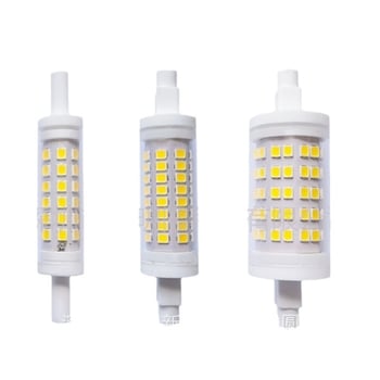 R7S LED kukorica lámpa, 78 mm, 20W, kerámia, flicker-mentes, kétoldalas, 3000K-6000K, 42/48/64/84/96/128 LED