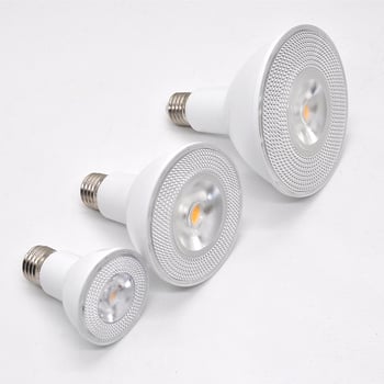 LED žiarovka PAR20/PAR30/PAR38 s päticou E27, COB LED, široké napätie 85-265V, 18W, hliníkové telo, 3000K/4000K/6000K, lúč 24°, IP42, CRI ≥80