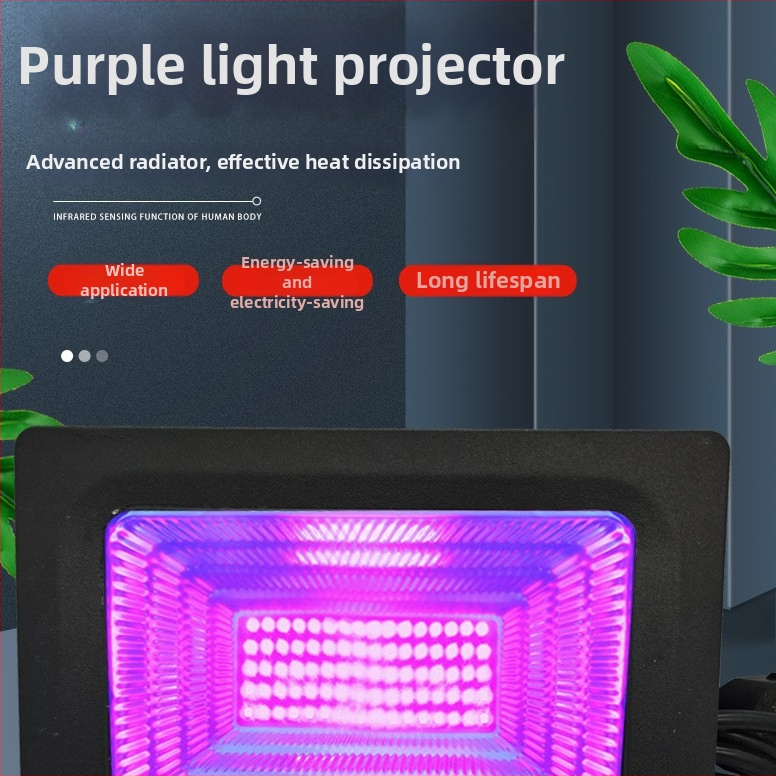 Vonkajší vodotesný UV LED reflektor z hliníkovej zliatiny, široký rozsah napätia, 275 nm, IP65
