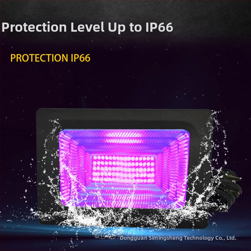 Vonkajší vodotesný UV LED reflektor z hliníkovej zliatiny, široký rozsah napätia, 275 nm, IP65