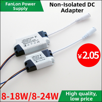 LED panelový ovládač, 8-18W, 12W, 24W, široký vstup, konštantný prúd, neizolovaný, ultra tenké napájanie s DC samičím konektorom
