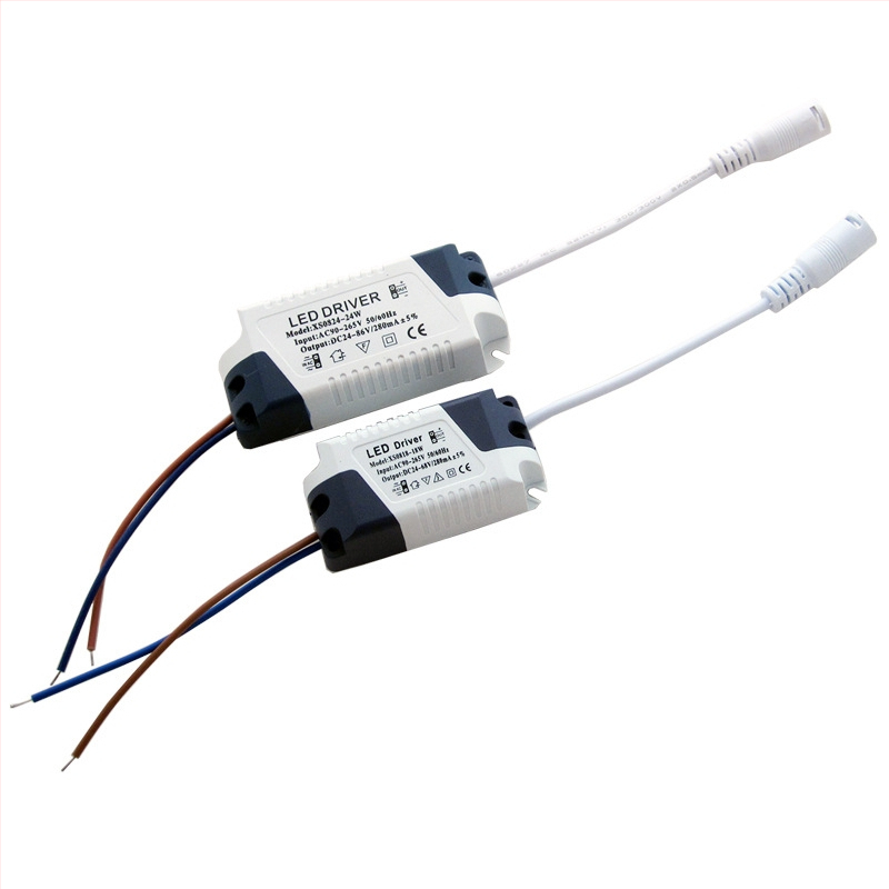 LED panelový ovládač, 8-18W, 12W, 24W, široký vstup, konštantný prúd, neizolovaný, ultra tenké napájanie s DC samičím konektorom