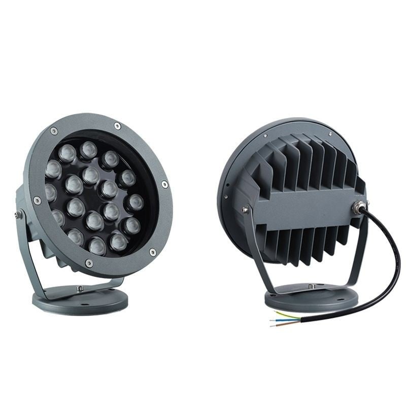 LED κυκλικό φως βάσης με πρίζα για κήπο – προβολέ τοίχου, φωτισμός δέντρων και γκαζόν, πολύχρωμο φως 6W/12W