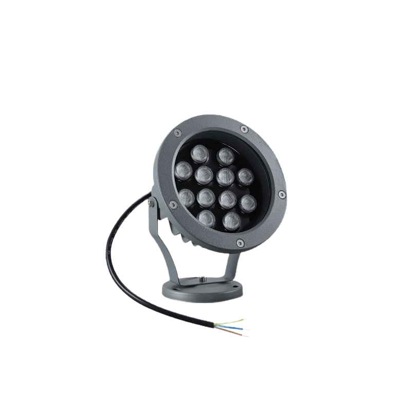 LED κυκλικό φως βάσης με πρίζα για κήπο – προβολέ τοίχου, φωτισμός δέντρων και γκαζόν, πολύχρωμο φως 6W/12W