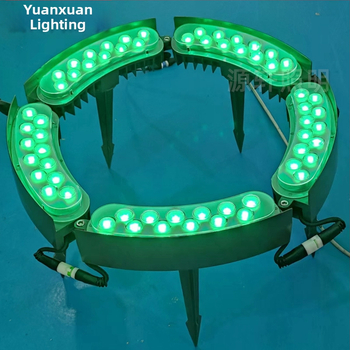 Vonkajšia solárna LED lampa na obopínanie stromu s prstenovým uchytením, 12W RGB floodlight pre dvor a záhradu