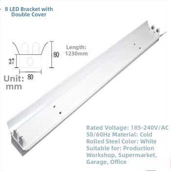 Nappali LED világítás, energiatakarékos beépített LED-lámpa T5, hosszok 0,3/0,6/0,9/1,2 m, T8