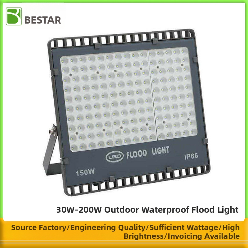 BST-609 Vonkajší LED floodlight s šesťuholníkovým vzorom, IP66, hliníkové puzdro, 60° lúč, 30–200W