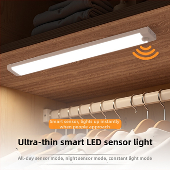 LED φως ανίχνευσης κίνησης για ντουλάπες — υπερλεπτό, διπλή σειρά μακριάς λωρίδας