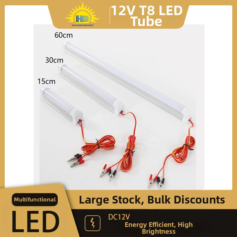 T8 LED rúrka, 60 cm, DC12V, 8W, 36×5730 LED, lúč 120°, IP20, CRI 70, plastové puzdro