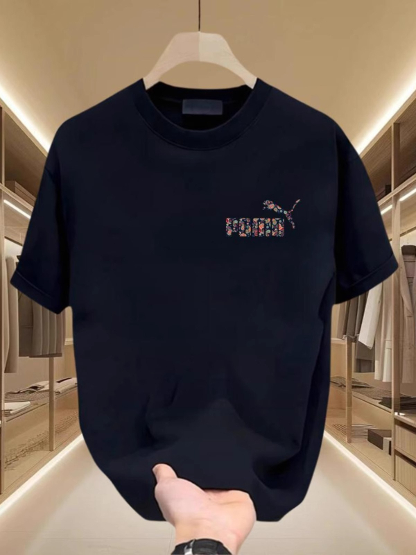 Unisex κοντομάνικη μπλούζα από μαλακό βαμβάκι, φαρδιά γραμμή, στρογγυλή λαιμόκοψη, καλοκαιρινό streetwear με γεωμετρικό σχέδιο