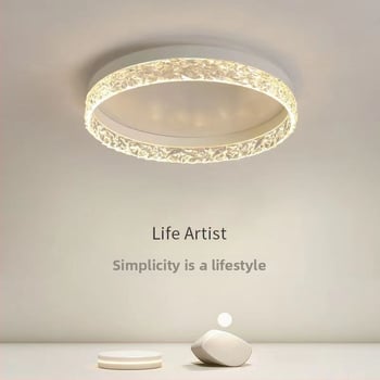 LED okrúhla stropná lampa do spálne v štýle ľahkého luxusu, postmoderný minimalistický dizajn, vhodná do obývačky a pracovne
