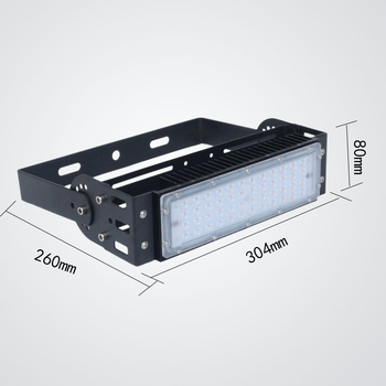 LED μονάδα προβολέα με θήκη 50W, ρυθμιζόμενες γωνίες 25°/60°/90°, τούνελ μοντλ φωτισμού