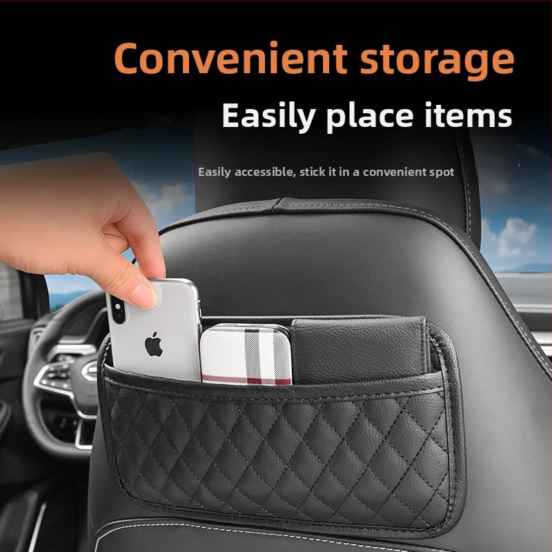 Sklopný vnútorný organizér do auta s lepiacou zadnou stranou, kapsou na telefón a viacúčelovým úložiskom