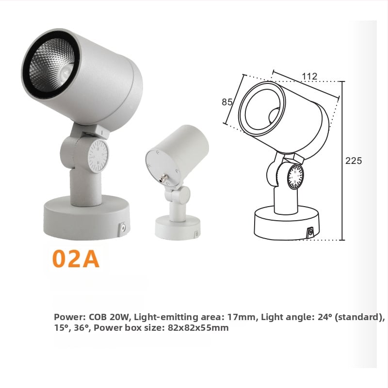 LED osvetlenie stromu – kruhový montovaný do zeme floodlight komplet, 20W, 5000 lm, lúč 30°, hliníkové puzdro, 80 CRI