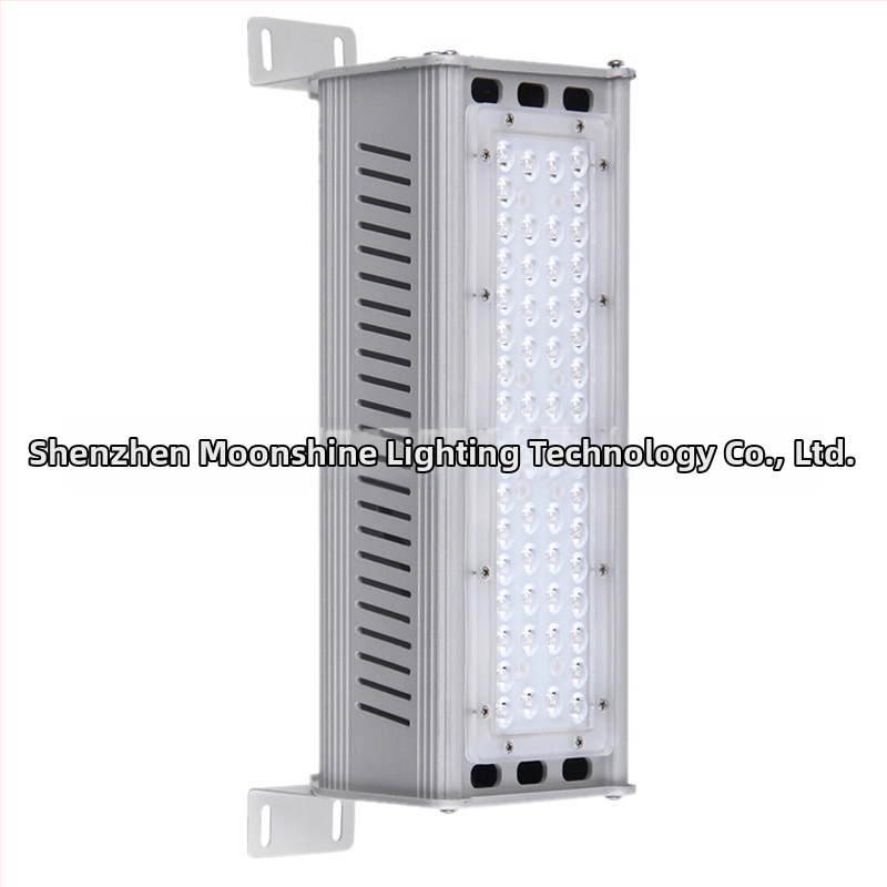 60W lineárna priemyselná a banícka lampa – komplet hliníkový tunelový plášť; 6063 hliník, práškové lakovanie; farby: čierna, žltá, biela, modrá, zelená