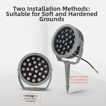 Vonkajší LED kruhový reflektor s prispôsobiteľnou farbou krytu, nepremokavý, 45° lúč, hliníkové telo, IP65, 12-36W, až 5000 lm, Osram LED, farebná teplota: teplá biela / neutrálna biela / žltá