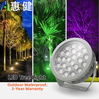 Vonkajší LED kruhový reflektor s prispôsobiteľnou farbou krytu, nepremokavý, 45° lúč, hliníkové telo, IP65, 12-36W, až 5000 lm, Osram LED, farebná teplota: teplá biela / neutrálna biela / žltá