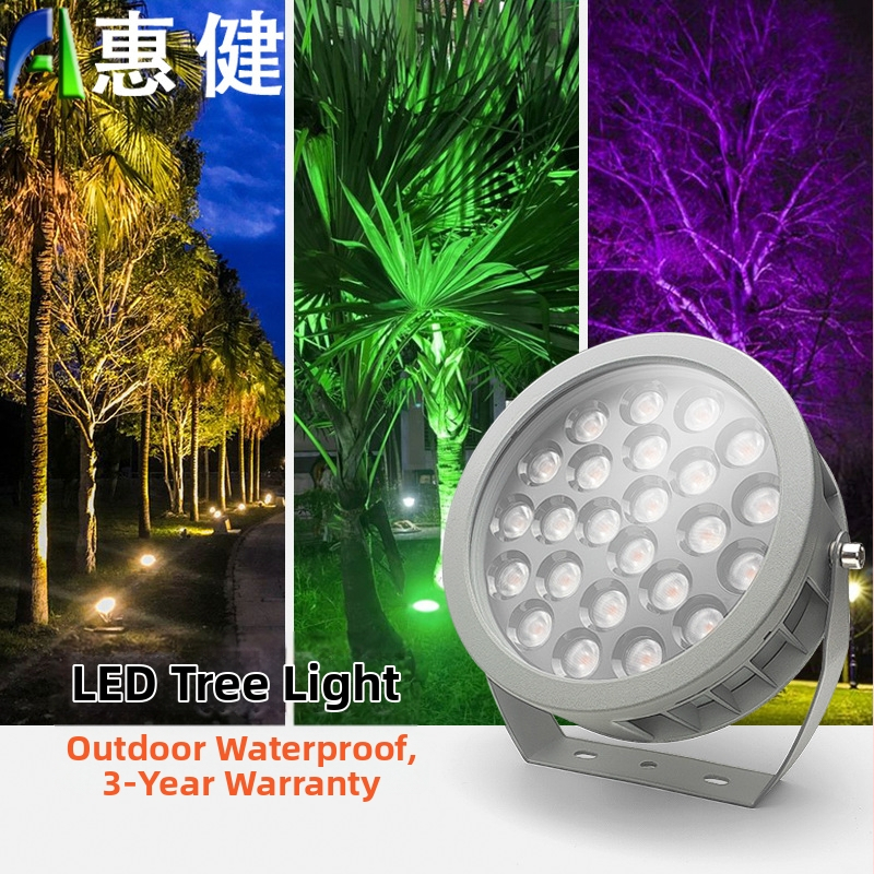 Vonkajší LED kruhový reflektor s prispôsobiteľnou farbou krytu, nepremokavý, 45° lúč, hliníkové telo, IP65, 12-36W, až 5000 lm, Osram LED, farebná teplota: teplá biela / neutrálna biela / žltá