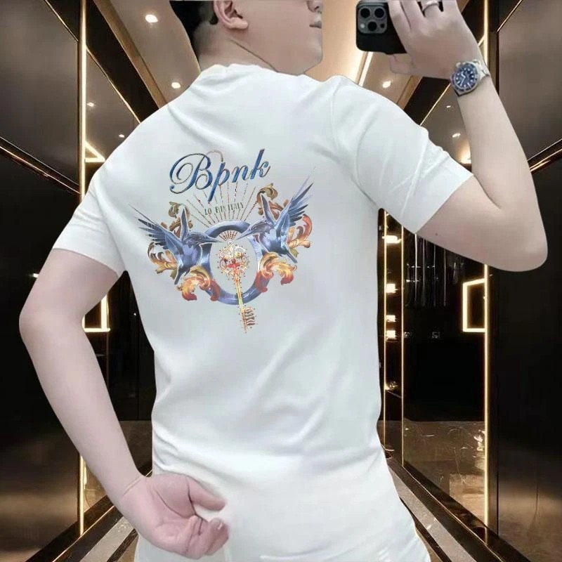 Ανδρικό κοντομάνικο T‑shirt, 2026 casual μόδα, βαμβακερό, στρογγυλός λαιμός, άνετη γραμμή, καλοκαίρι, εκτύπωση με κινούμενα σχέδια