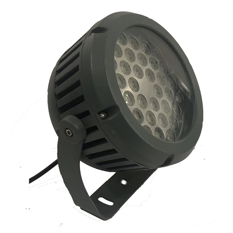 LED περίβλημα προβολέα εξωτερικού χώρου από χυτό αλουμίνιο, κυκλικό σχήμα, 12W–36W