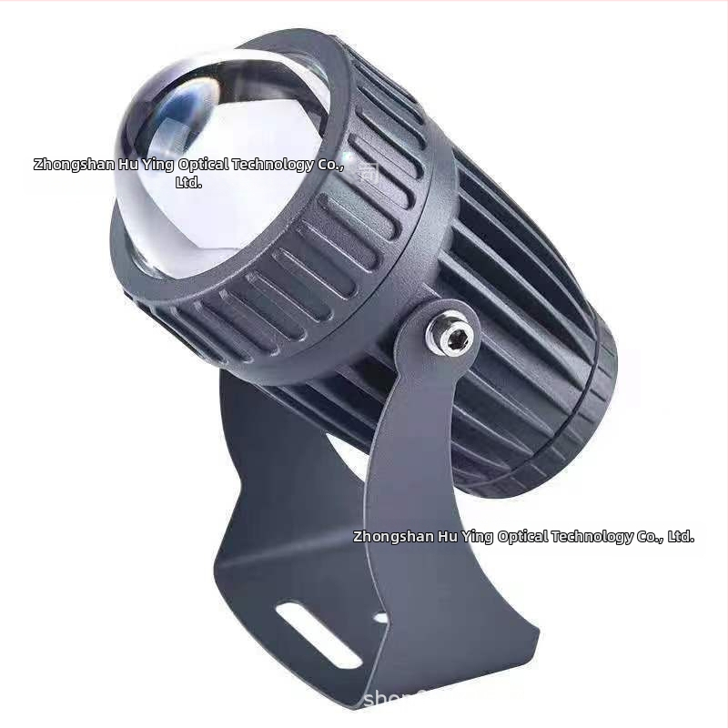 LED vonkajšie nepremokavé projekčné svetlo s odliatym hliníkovým krytom, 10W, uhol lúča 60°, IP65, Ø75×125 mm, 800 lm, nízke napätie