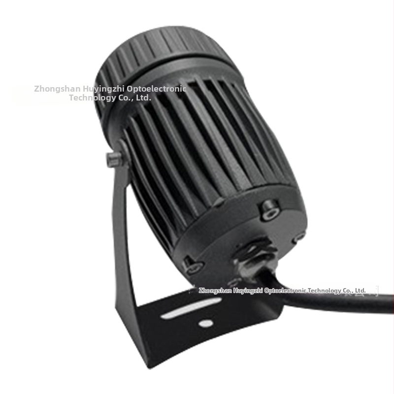 LED vonkajšie nepremokavé projekčné svetlo s odliatym hliníkovým krytom, 10W, uhol lúča 60°, IP65, Ø75×125 mm, 800 lm, nízke napätie