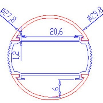 Τ10 διπλής όψεως LED σωληνάκι για διαφημιστικά φωτεινά κουτιά, αλουμινιοπλαστικός σωλήνας