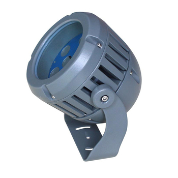 Εξωτερικός κυκλικός κέλυφος LED προβολέα για 5W–12W, αλουμίνιο και γυαλί με ελαστικό δακτύλιο σφράγισης· χυτό με επίστρωση πούδρας
