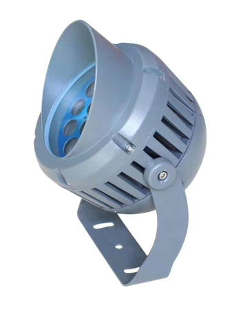 Εξωτερικός κυκλικός κέλυφος LED προβολέα για 5W–12W, αλουμίνιο και γυαλί με ελαστικό δακτύλιο σφράγισης· χυτό με επίστρωση πούδρας