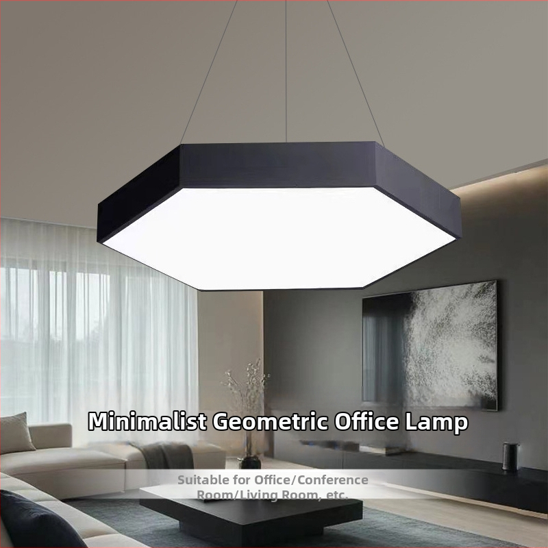 LED šesťuholníkový zavesný luster, priemyselný štýl, pre kancelárie, internetové kaviarne, nákupné centrá a posilňovne, modulárny dizajn