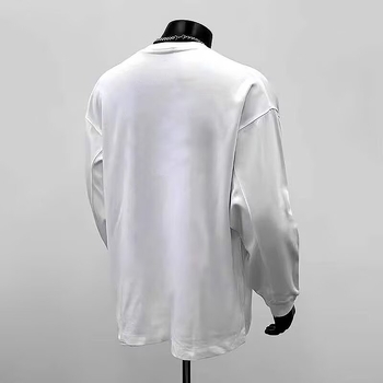Ανδρικό μακρυμάνικο T‑shirt από 100% βαμβάκι, υψηλής ποιότητας, με στρογγυλό λαιμό, σε στυλ ζευγαριών για άνοιξη και φθινόπωρο