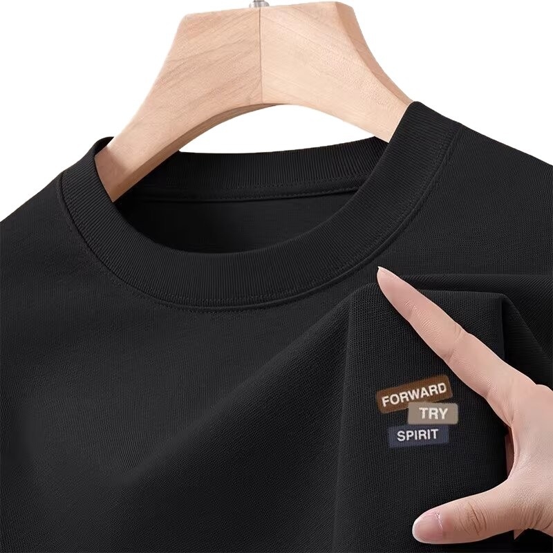 Ανδρικό μακρυμάνικο T‑shirt από 100% βαμβάκι, υψηλής ποιότητας, με στρογγυλό λαιμό, σε στυλ ζευγαριών για άνοιξη και φθινόπωρο
