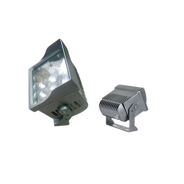LED floodlight ház külső használatra, négyzetes formájú, 24W/36W, öntött alumínium, spray-festett felület
