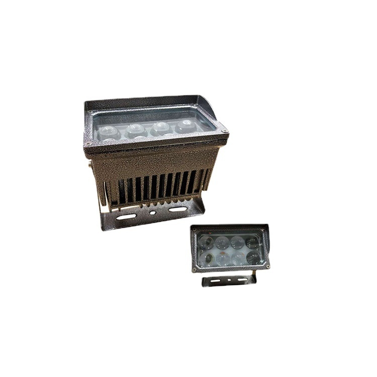 LED floodlight ház külső használatra, négyzetes formájú, 24W/36W, öntött alumínium, spray-festett felület