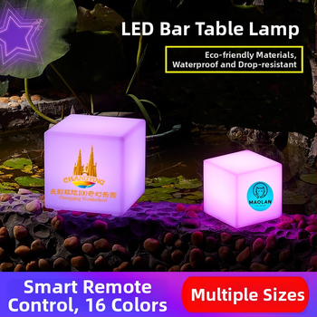 LED žiariaca kubická stolná lampa pre bary a reštaurácie