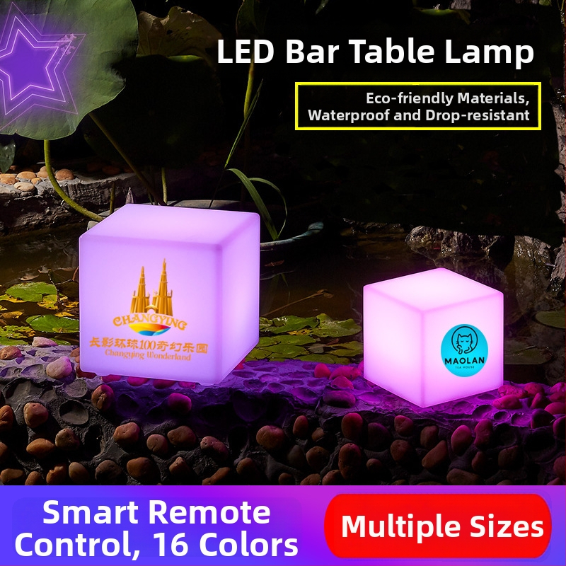 LED žiariaca kubická stolná lampa pre bary a reštaurácie