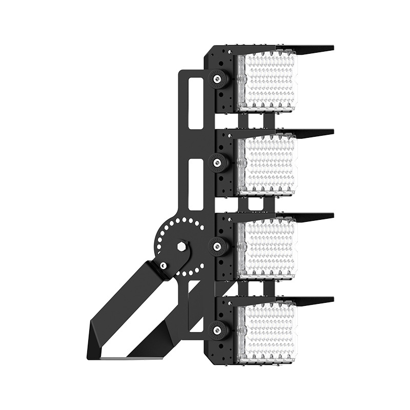 600W LED stadionvilágító lámpa bordás hűtőbordával és anti-glare funkcióval, magas oszlopos felszereléshez