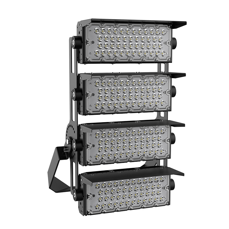 600W LED stadionvilágító lámpa bordás hűtőbordával és anti-glare funkcióval, magas oszlopos felszereléshez