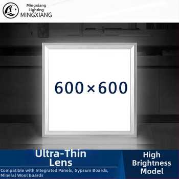 LED plochý panel 600x600, hliníkový rám 595x595, 110V, sadrová doska, zabudované stropné svetlo 60x60x60