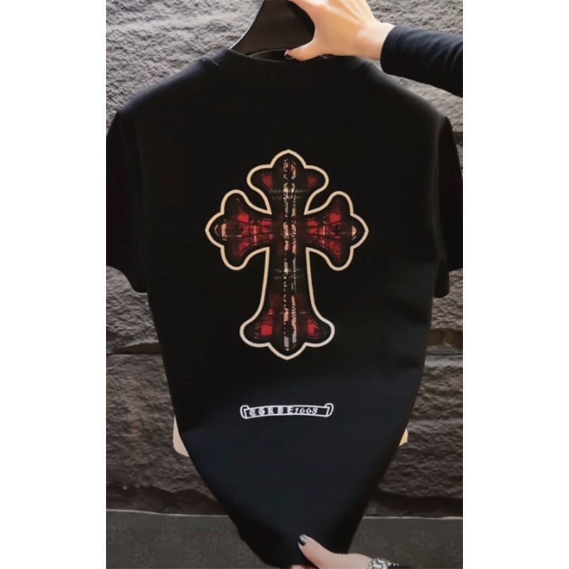 Ανδρική κοντομάνικη μπλούζα T‑shirt από 100% βαμβάκι με κέντημα, μοντέρνα και καθημερινή